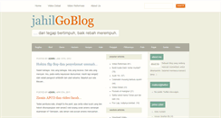 Desktop Screenshot of jahilgoblog.net